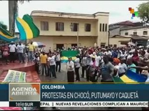 Colombia: más regiones marchan para pedir al Estado servicios básicos