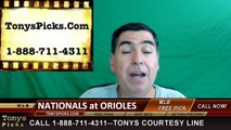 Baltimore Orioles vs. Washington Nationals Free Pick Prediction MLB Baseball Odds Series Preview