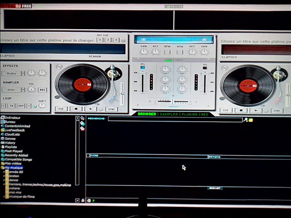 commencement de mix sur virtuel dj 8