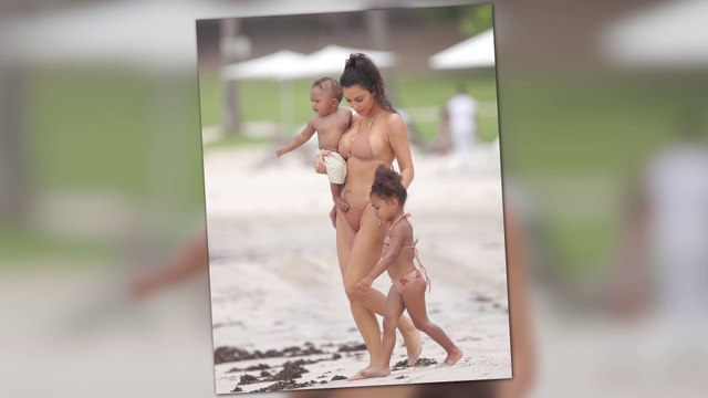 Bikini Clad Kim Kardashian and Family Vacation in Mexico