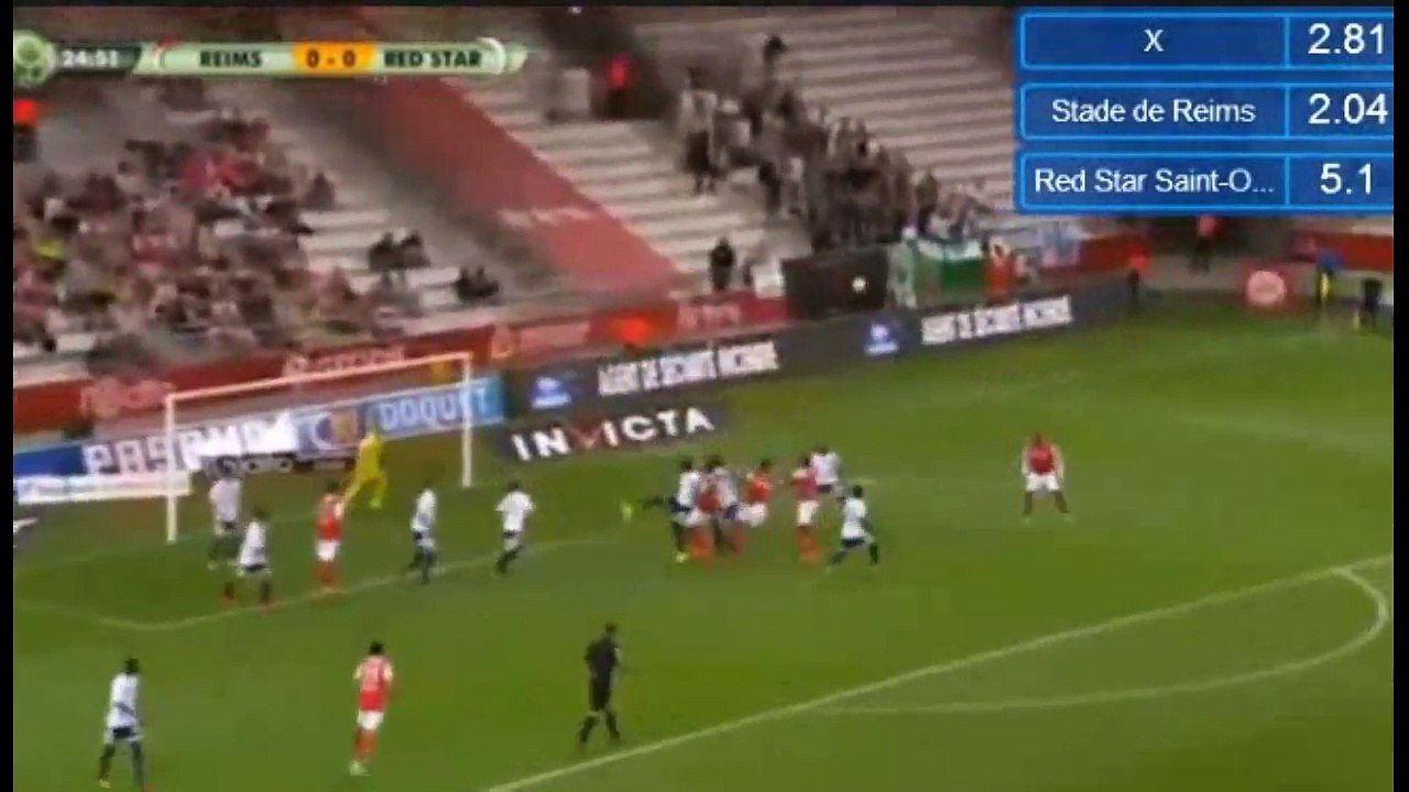 1-0 Anthony Weber Goal - Stade de Reims 1-0 Red Star 22.08.2016 French Ligue 2