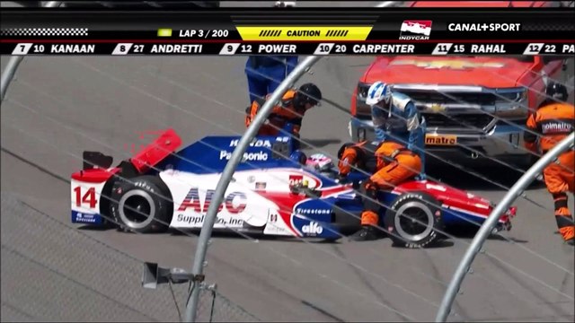 IndyCar Pocono 2016 Sato Crashes