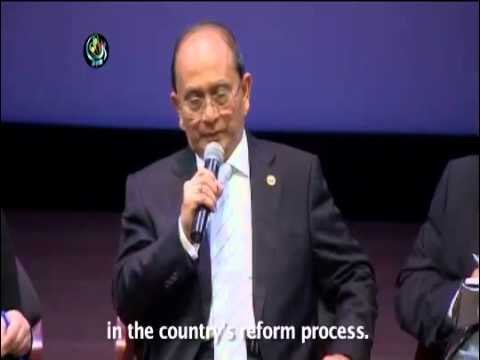 Thein Sein speaks at the Asia Society