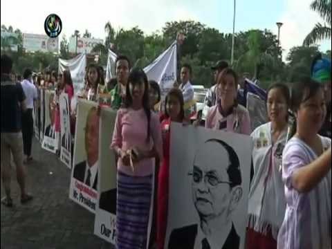 Thein Sein Arrives in Rangoon