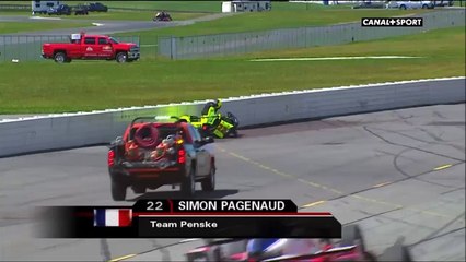 IndyCar Pocono 2016 Pagenaud Crashes