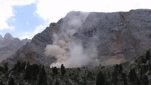 Video Shows Massive Rockfall in Dolomites