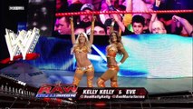 WWE RAW 01/02/2012 - Kelly Kelly & Eve Torres v.s The Bella Twins