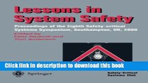 Read Lessons in System Safety: Proceedings of the Eighth Safety-critical Systems Symposium,