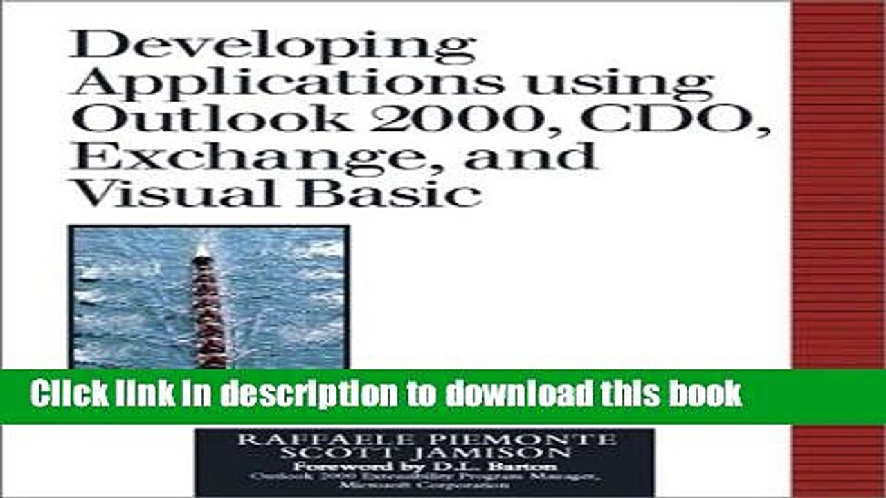 Read Developing Applications Using Outlook 2000, CDO, Exchange, and Visual Basic Ebook Free