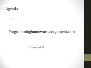 Programming homework Assignment