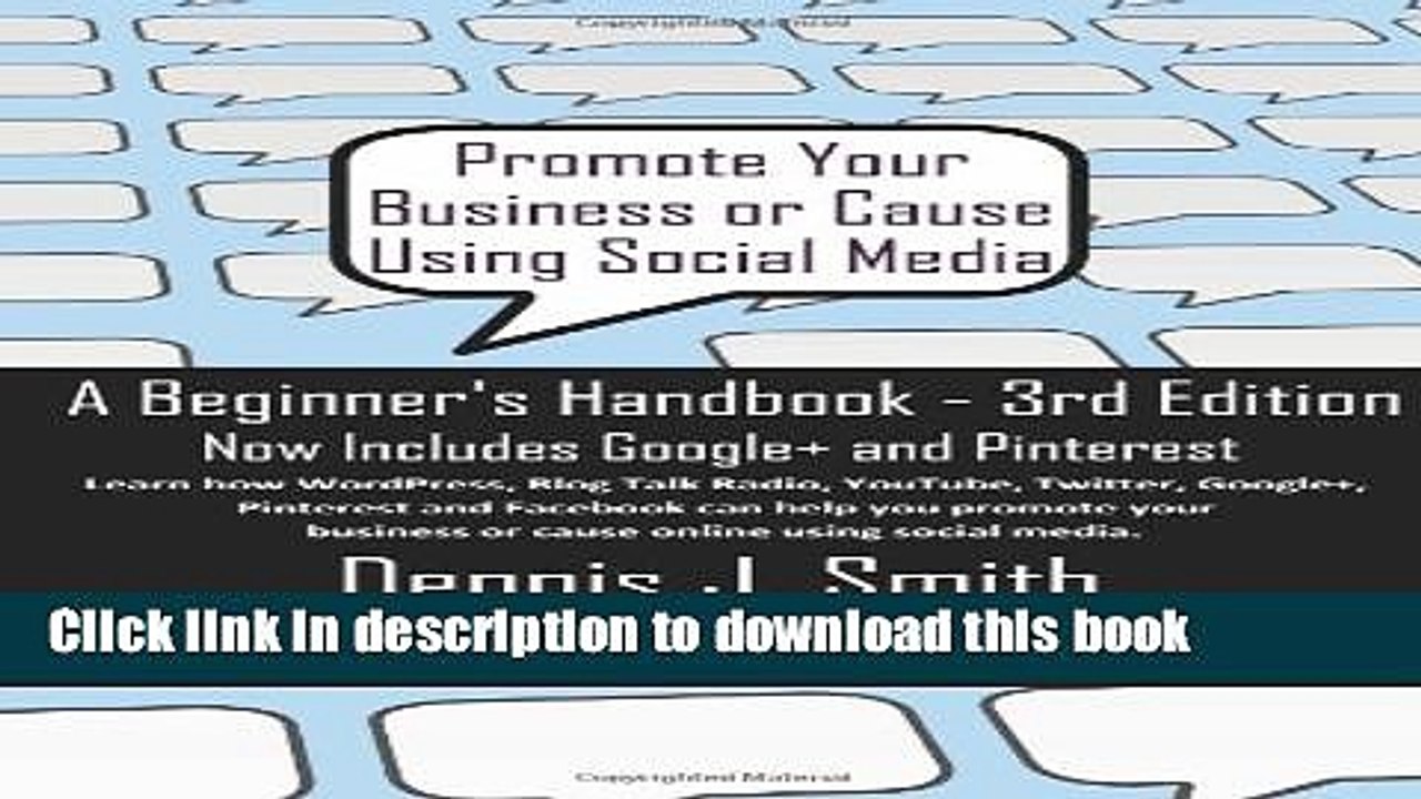 Read Promote Your Business or Cause Using Social Media: A Beginner s Handbook Ebook Free