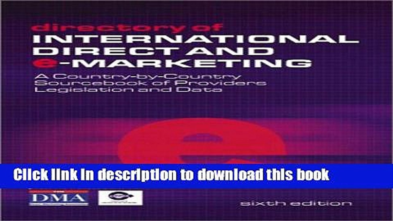 Download Directory of International   E-Marketing: A Country-By-Country Sourcebook for Providers,