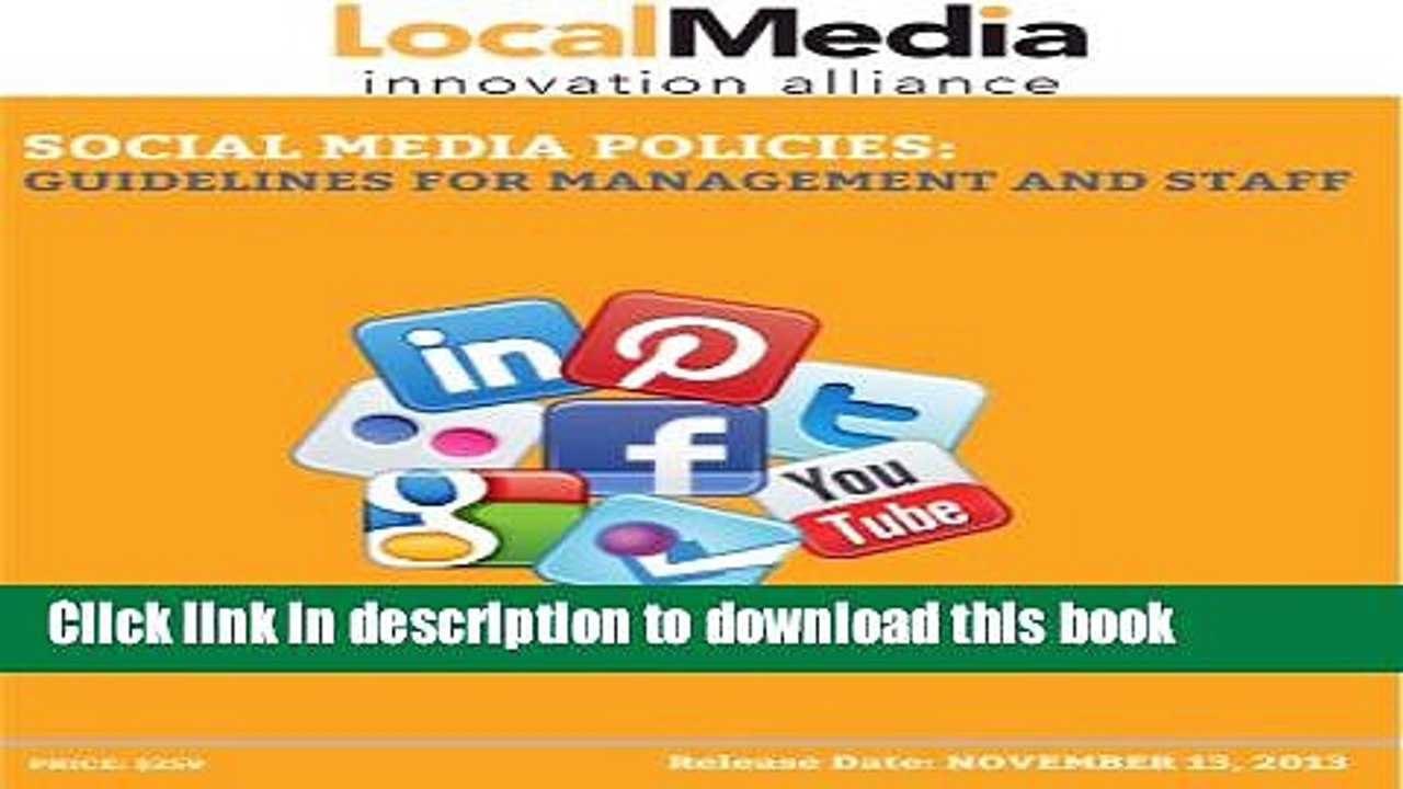 Download Social Media Policies: Guidelines for Media Management and Staff PDF Free