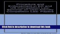 [PDF]  Procedure and Enforcement in Ec and Us Competition Law  [Download] Online
