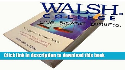 Read LEGAL ENVIRONMENT TODAY W/08 OLG  Ebook Free