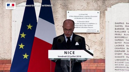 Cazeneuve à Nice pour un hommage à un policier tué le 14 juillet