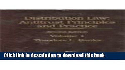 [PDF]  Distribution Law: Antitrust Principles and Practice, Second Edition  [Download] Online
