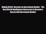 READ book Bigwig Briefs: Become an Investment Banker - The Real World Intelligence Necessary