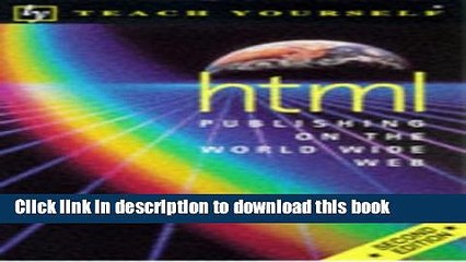 Read HTML Publishing on the World Wide Web (Teach Yourself)  Ebook Free