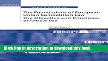 [PDF]  The Foundations of European Union Competition Law: The Objective and Principles of Article