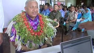 FIJIAN PRIME MINISTER FIRST TO REGISTER FOR THE ELECTRONIC VOTER REGISTRATION