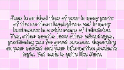 Booklet Tips - June Is Ideal