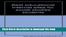 Read Best educational internet sites for French and Spanish students Ebook Free