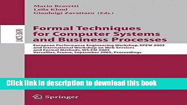 Read Formal Techniques for Computer Systems and Business Processes: European Performance