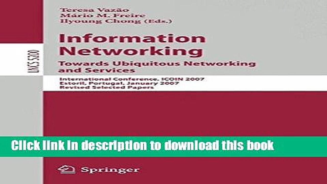 Read Information Networking. Towards Ubiquitous Networking and Services: International Conference,