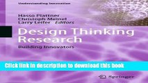 Download Design Thinking Research: Building Innovators (Understanding Innovation) Ebook Online