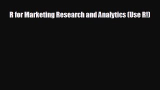 EBOOK ONLINE R for Marketing Research and Analytics (Use R!)# READ ONLINE