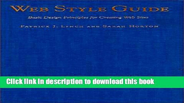 Read Web Style Guide: Basic Design Principles for Creating Web Sites Ebook Free