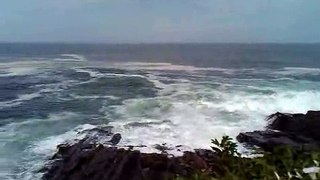 Ogunquit, Maine Waves - Hurricane Bill offshore, Aug 23, 2009
