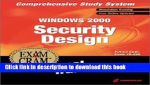 Download MCSE Windows 2000 Security Design Exam Cram Personal Trainer (Book ) with CDROM Ebook Free