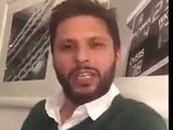 A message of Shahid Khan Afridi to People to help him