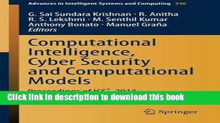 Download Computational Intelligence, Cyber Security and Computational Models: Proceedings of ICC3,