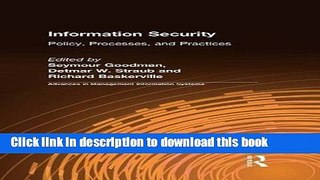 Read Information Security: Policy, Processes, and Practices Ebook Free