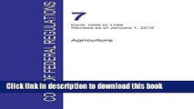 [PDF]  Cfr 7, Parts 1000 to 1199, Agriculture, January 01, 2016 (Volume 9 of 15)  [Download] Online