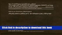 [PDF]  Arbitration Interactive: A Case Study for Students and Practitioners  [Download] Full Ebook