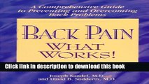 Read Books Back Pain - What Works!: A Comprehensive Guide to Preventing and Overcoming Back