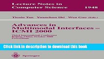 Read Advances in Multimodal Interfaces - ICMI 2000: Third International Conference Beijing, China,