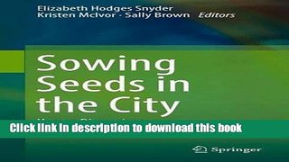 Read Sowing Seeds in the City: Ecosystem and Municipal Services  Ebook Free