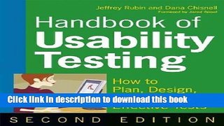 Read Handbook of Usability Testing: Howto Plan, Design, and Conduct Effective Tests  Ebook Free