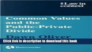 [PDF]  Common Values and the Public-Private Divide  [Read] Online
