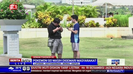 Kawasan Monas Ramai Pengunjung yang Berburu Pokemon