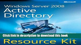 Read Windows Server 2008 Active Directory Resource Kit Ebook Free