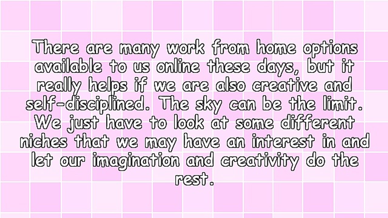 Two Work at Home Options You Might Consider