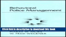 [PDF]  Behavioral Police Management  [Download] Full Ebook