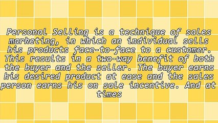 The Process Of Personal Selling