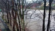 Padiham river Calder flood 26/12/15 10am